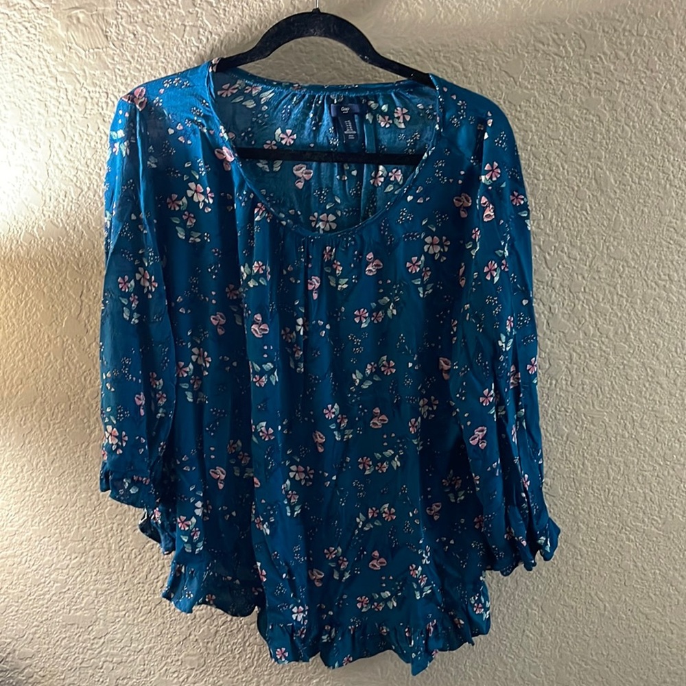 Gap floral three quarter length blouse